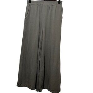 Hunter & Brown Gray Green Wide Leg Capri Harem Palazzo Pants Size XS